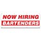 Signmission Now Hiring Bartenders Banner Apply Inside Accepting Application Single Sided B-96-30202 - alternate 1